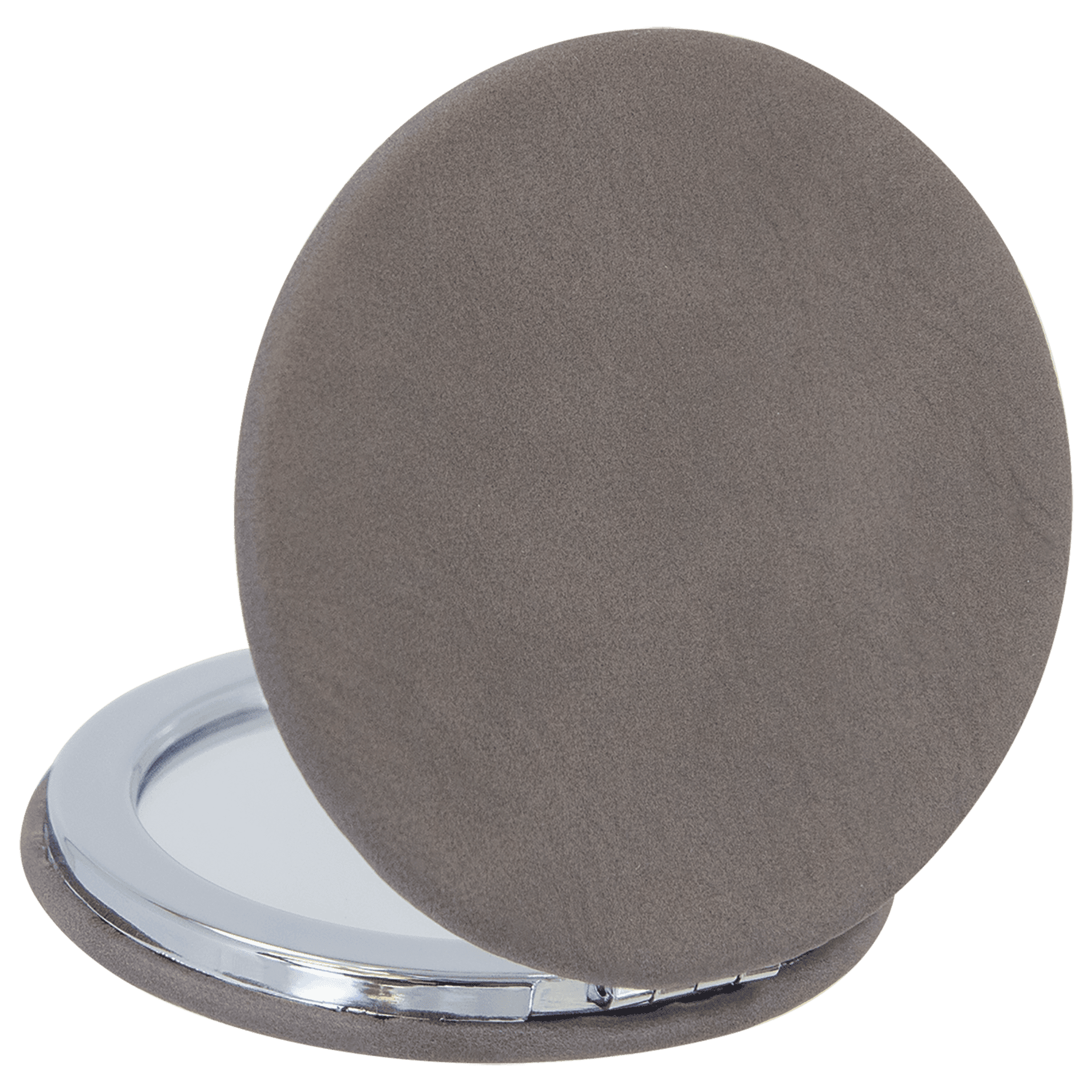 2 1/2" Laserable Leatherette Compact Mirror - JDS
