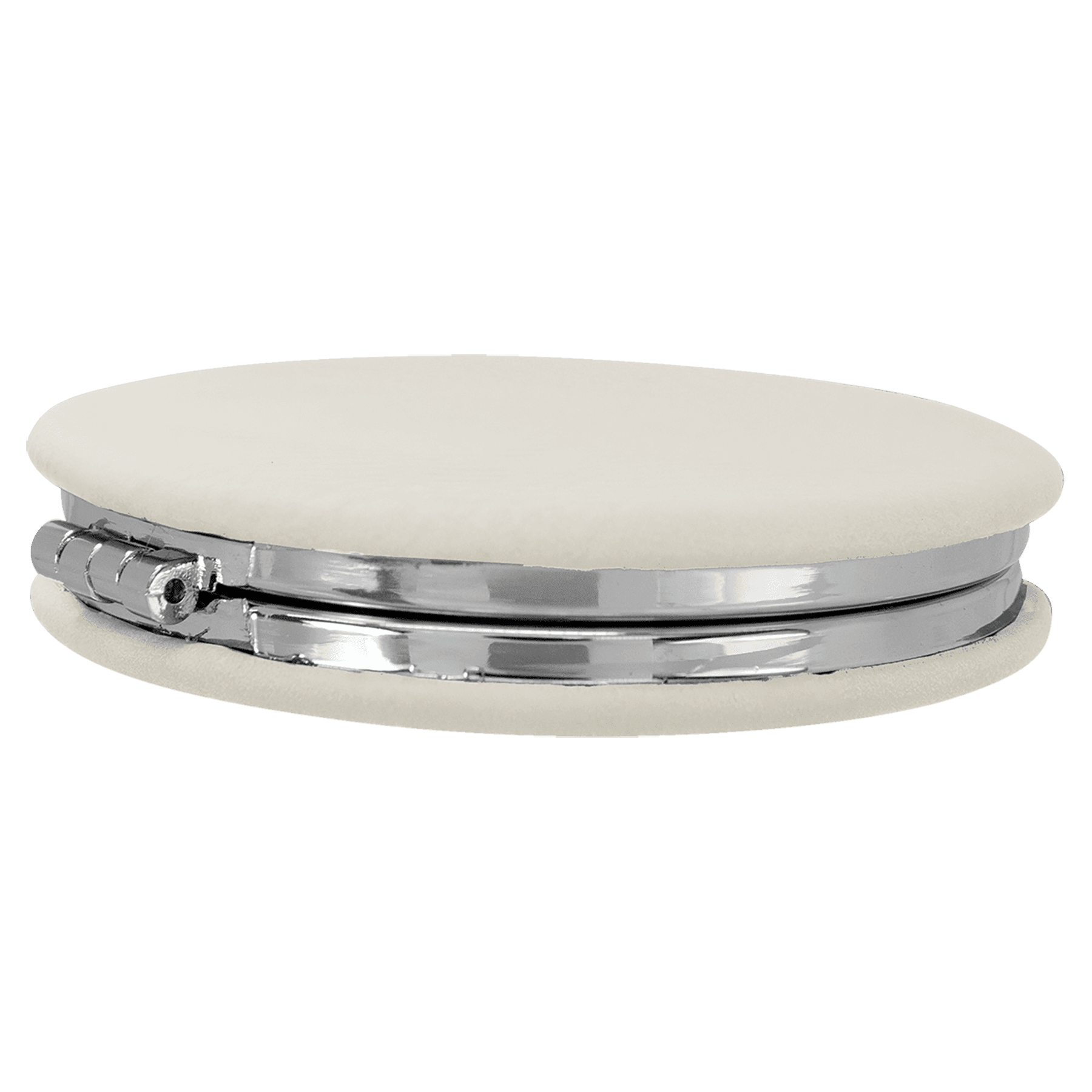 2 1/2" Laserable Leatherette Compact Mirror - JDS