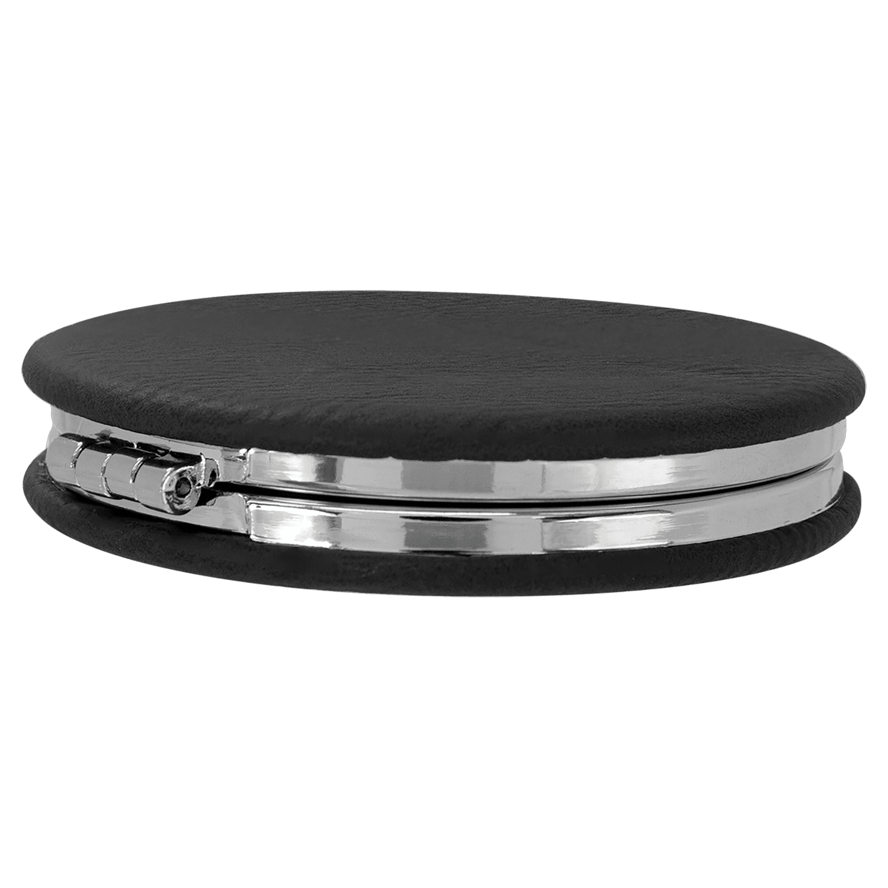 2 1/2" Laserable Leatherette Compact Mirror - JDS
