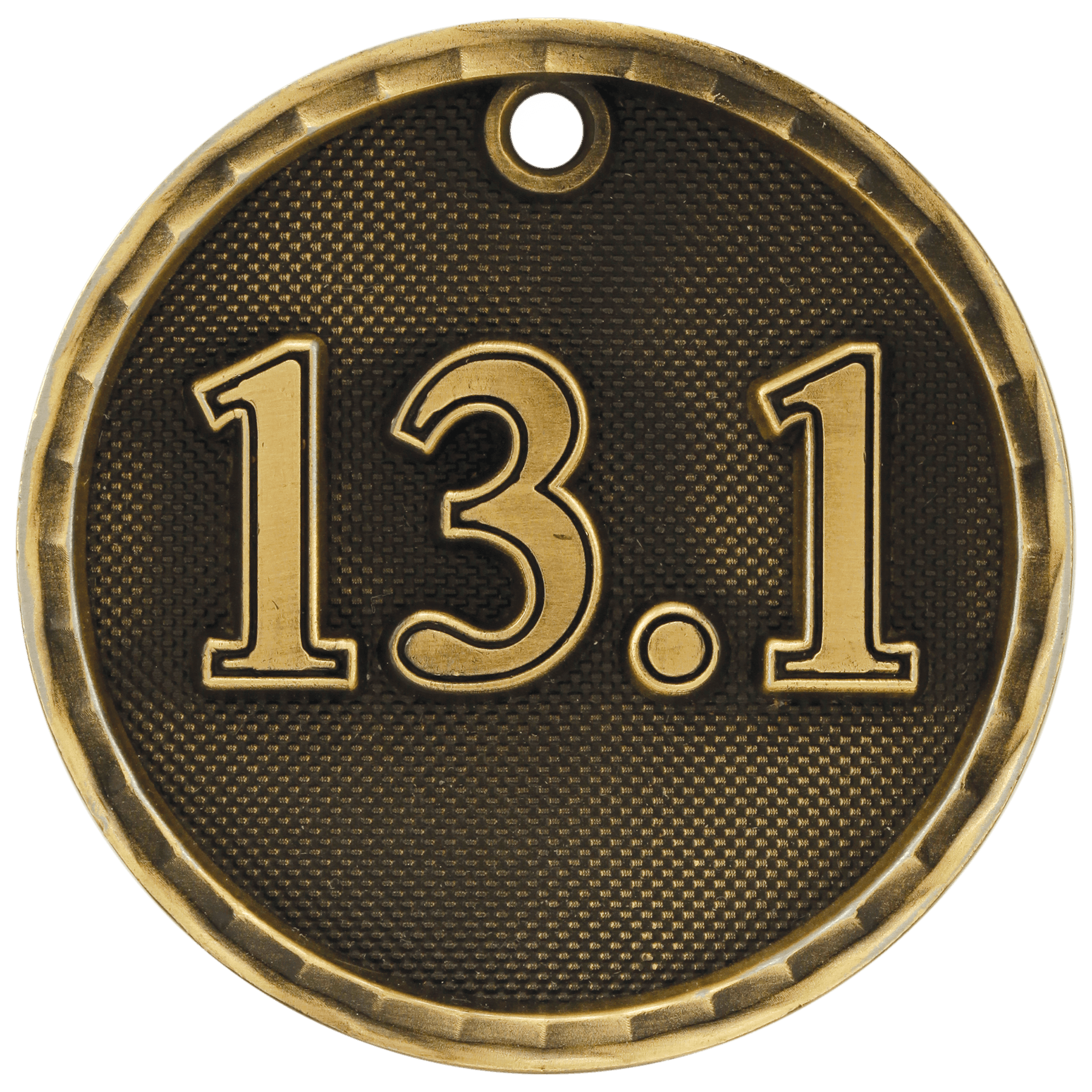 2" Antique 3D Half Marathon Medal - JDS