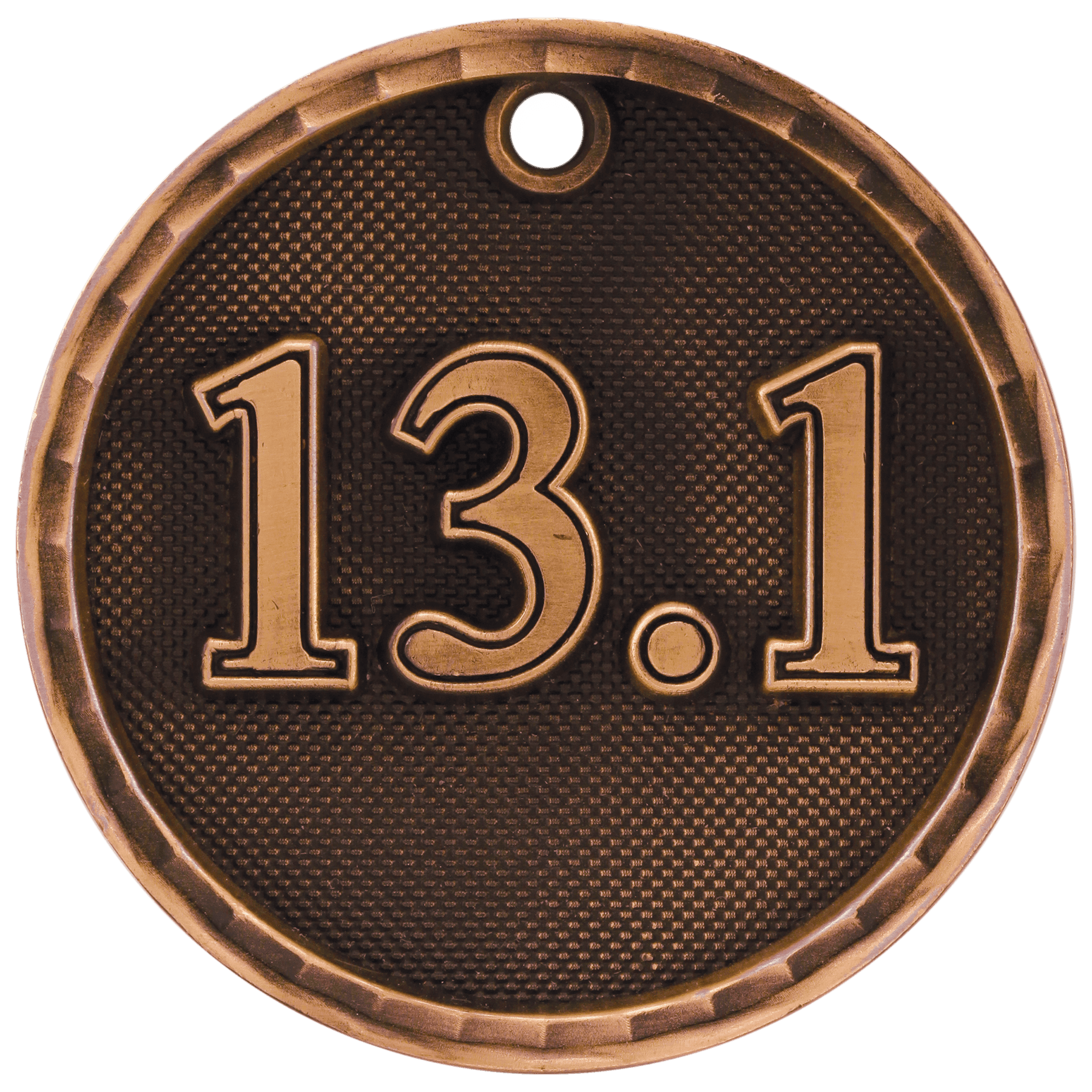 2" Antique 3D Half Marathon Medal - JDS