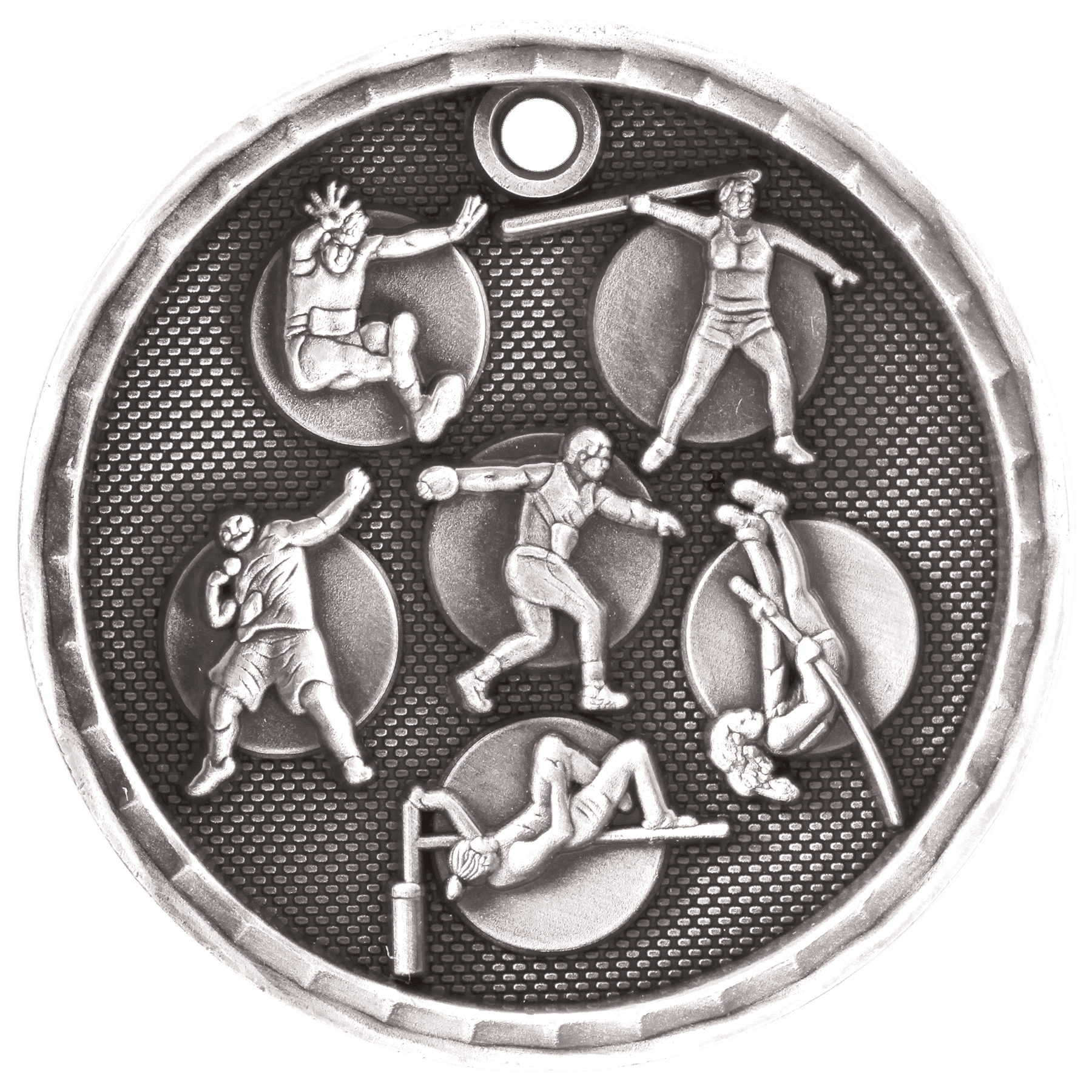 2" Antique 3D Track and Field Medal - JDS