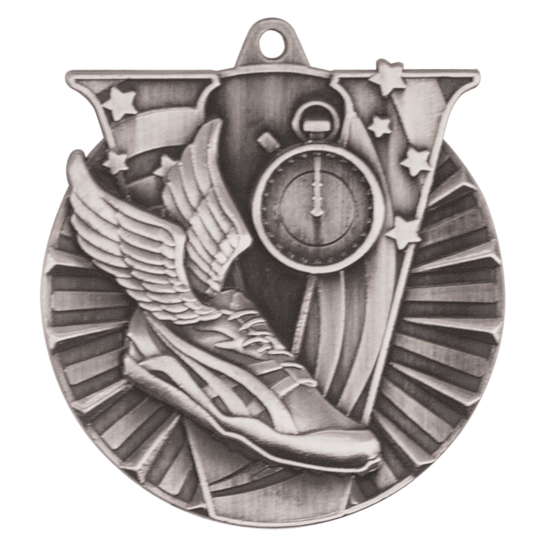 2" Antique Gold Track Victory Medal - JDS