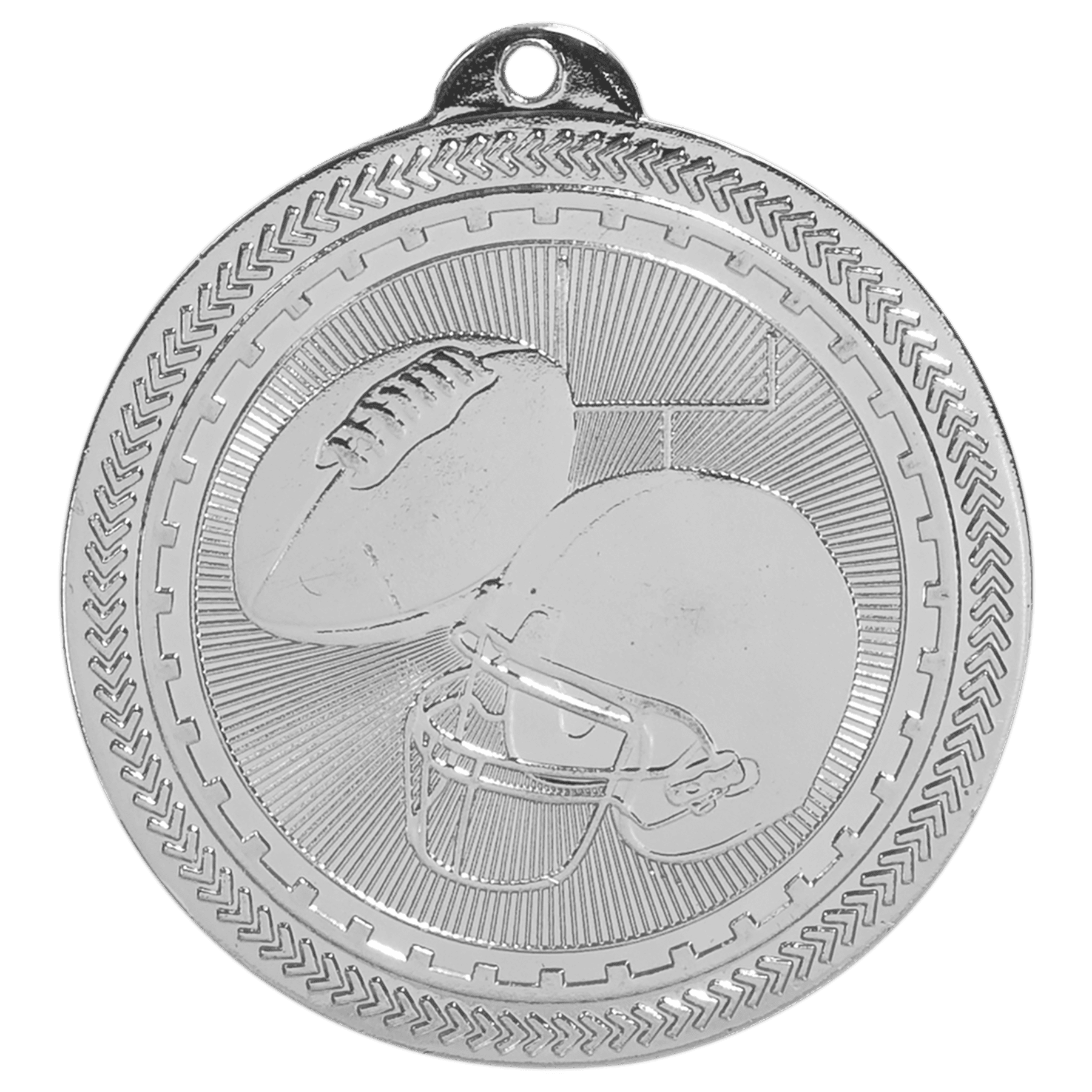 2" Football Laserable BriteLazer Medal - JDS