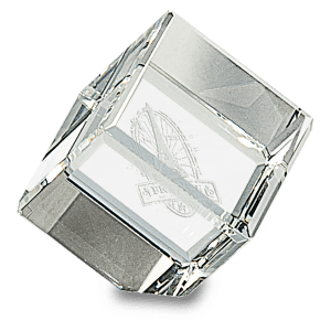 1 1/2" x 1 1/2" Crystal Cube - CRY048S - Austin Print Co.