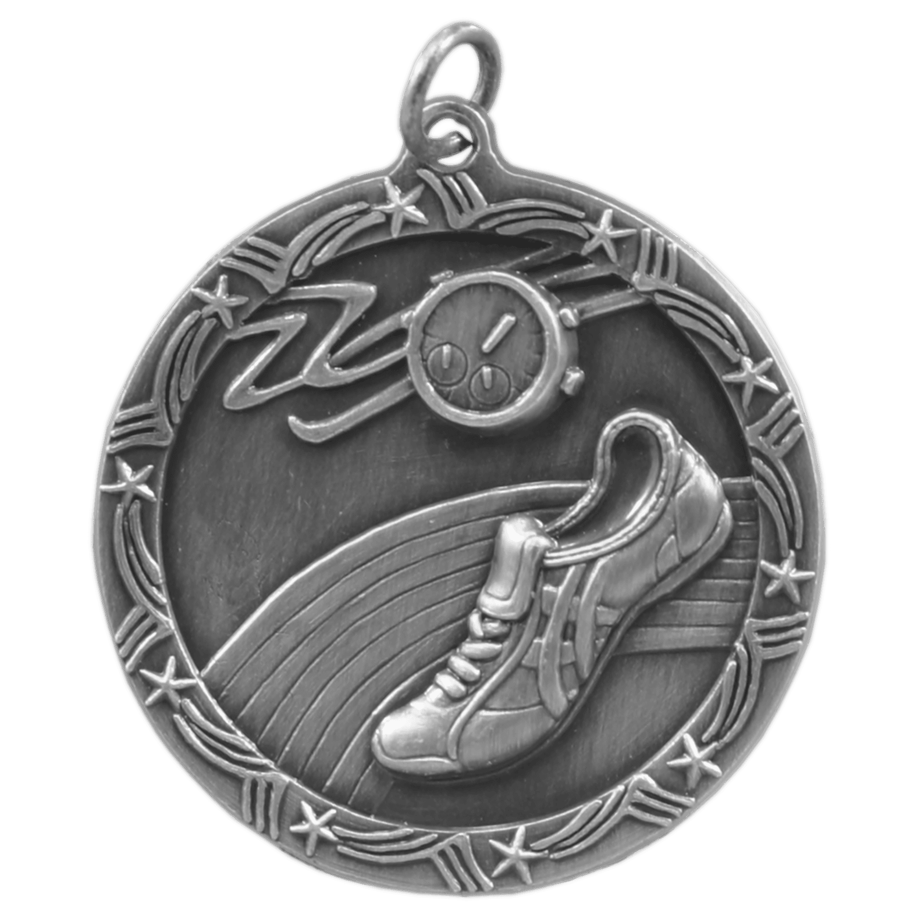 1 3/4" Antique Track Shooting Star Medal - JDS
