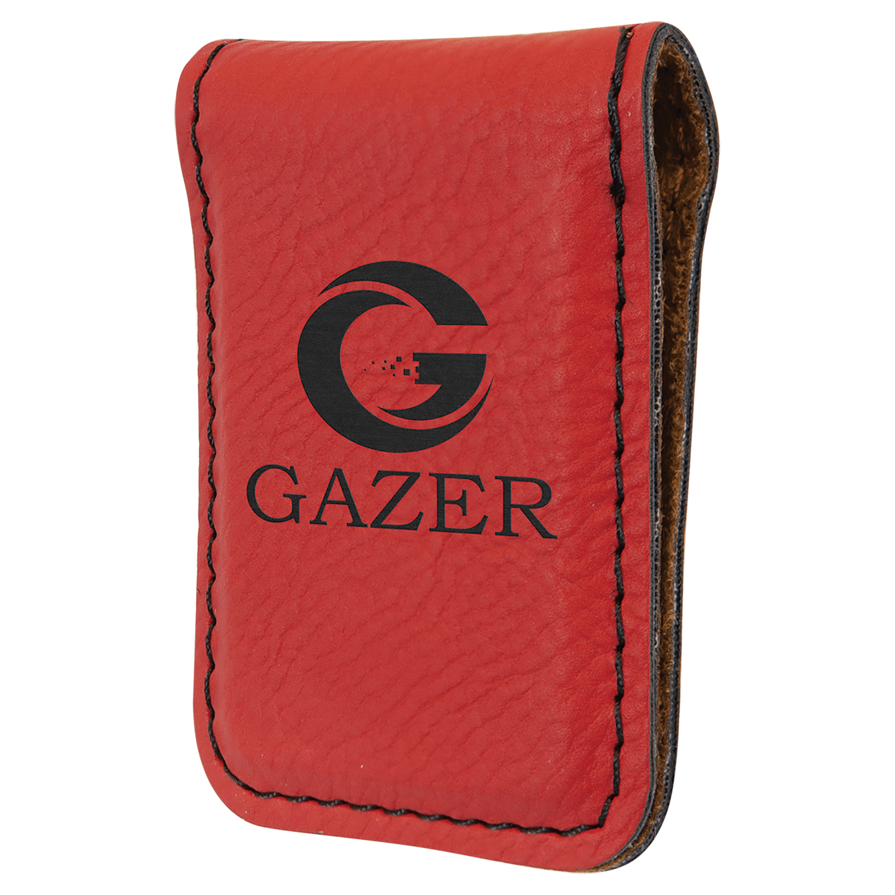 1 3/4" x 2 1/2" Laserable Leatherette Money Clip - JDS