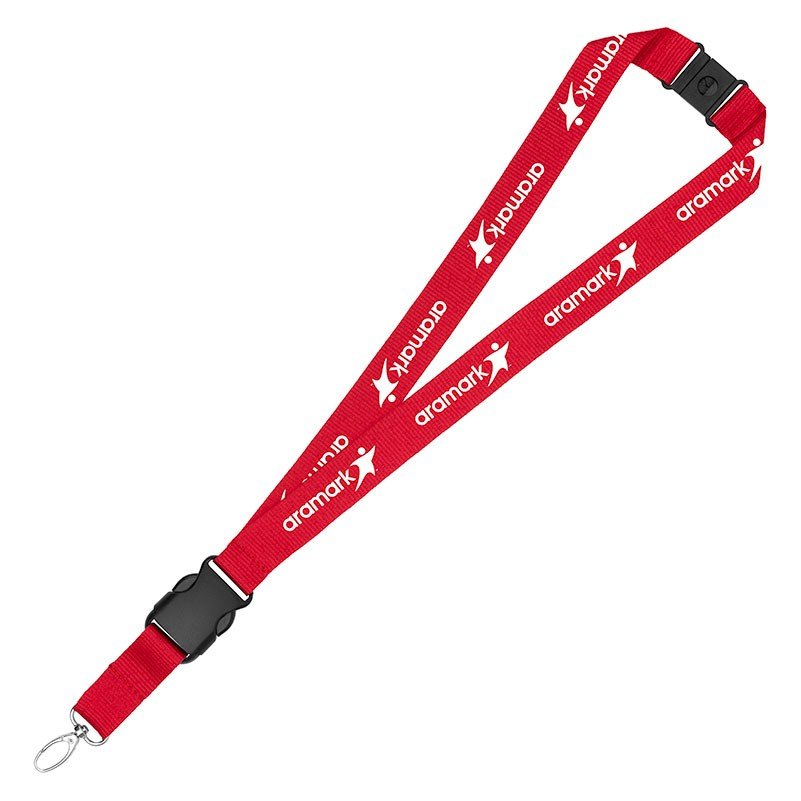 1" Eco Friendly rPET Lanyard w/Buckle and Safety Breakaway - Austin Print Co