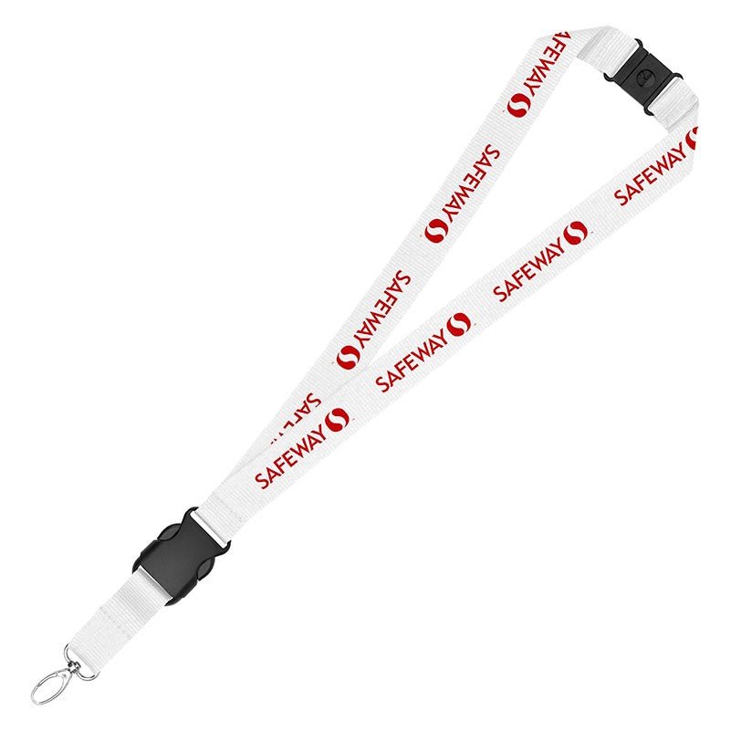 1" Eco Friendly rPET Lanyard w/Buckle and Safety Breakaway - Austin Print Co