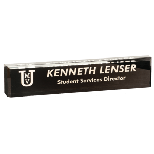 10" x 2" Black Acrylic Desk Wedge - ADW10BK - JDS
