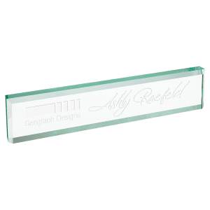 10" x 2" Jade Glass Desk Wedge - GDW10J - JDS