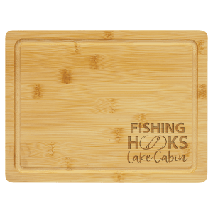 11 1/2" x 8 3/4" Bamboo Cutting Board with Drip Ring - GFT442 - Austin Print Co.