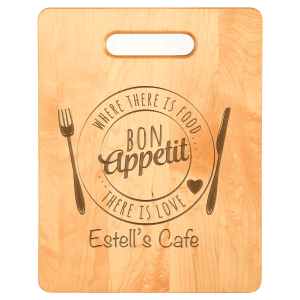 11 1/2" x 8 3/4" Maple Cutting Board - GFT161 - Austin Print Co.