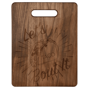 11 1/2" x 8 3/4" Walnut Cutting Board - GFT165 - Austin Print Co.