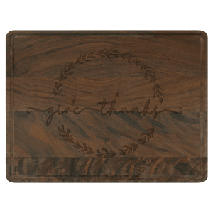 11 1/2" x 8 3/4" Walnut Cutting Board with Drip Ring - GFT492 - Austin Print Co.