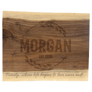 11 1/2"x 8 3/4" Black Walnut Cutting and Charcuterie Board - GFT2318 - Austin Print Co.