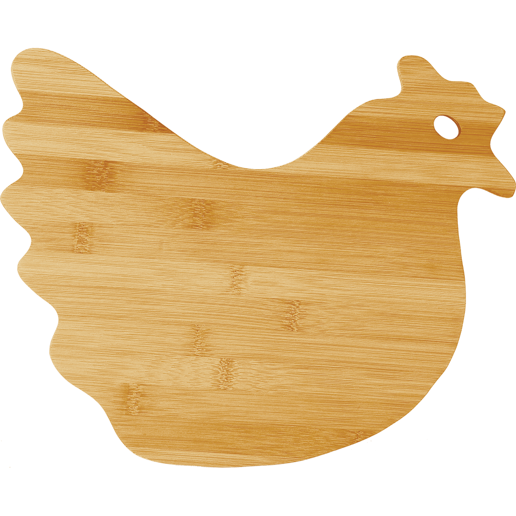 13 1/2" x 10 7/8" Bamboo Hen Shaped Cutting Board - JDS