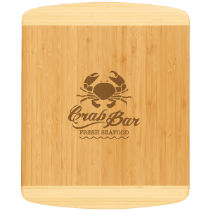 13 1/2" x 11 1/2" Bamboo 2 - Tone Cutting Board - GFT220 - Austin Print Co.