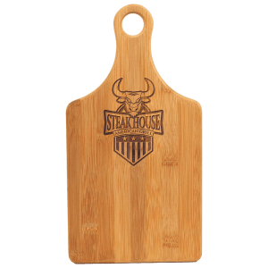 13 1/2" x 7" Bamboo Paddle Shape Cutting Board - GFT172 - Austin Print Co.