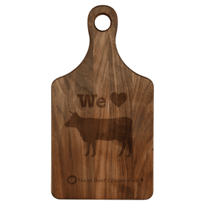 13 1/2" x 7" Walnut Paddle Shape Cutting Board - GFT167 - Austin Print Co.
