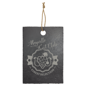 13 3/4" x 9 3/4" Rectangle Slate Cutting Board with Hanger String - SLT062 - Austin Print Co.