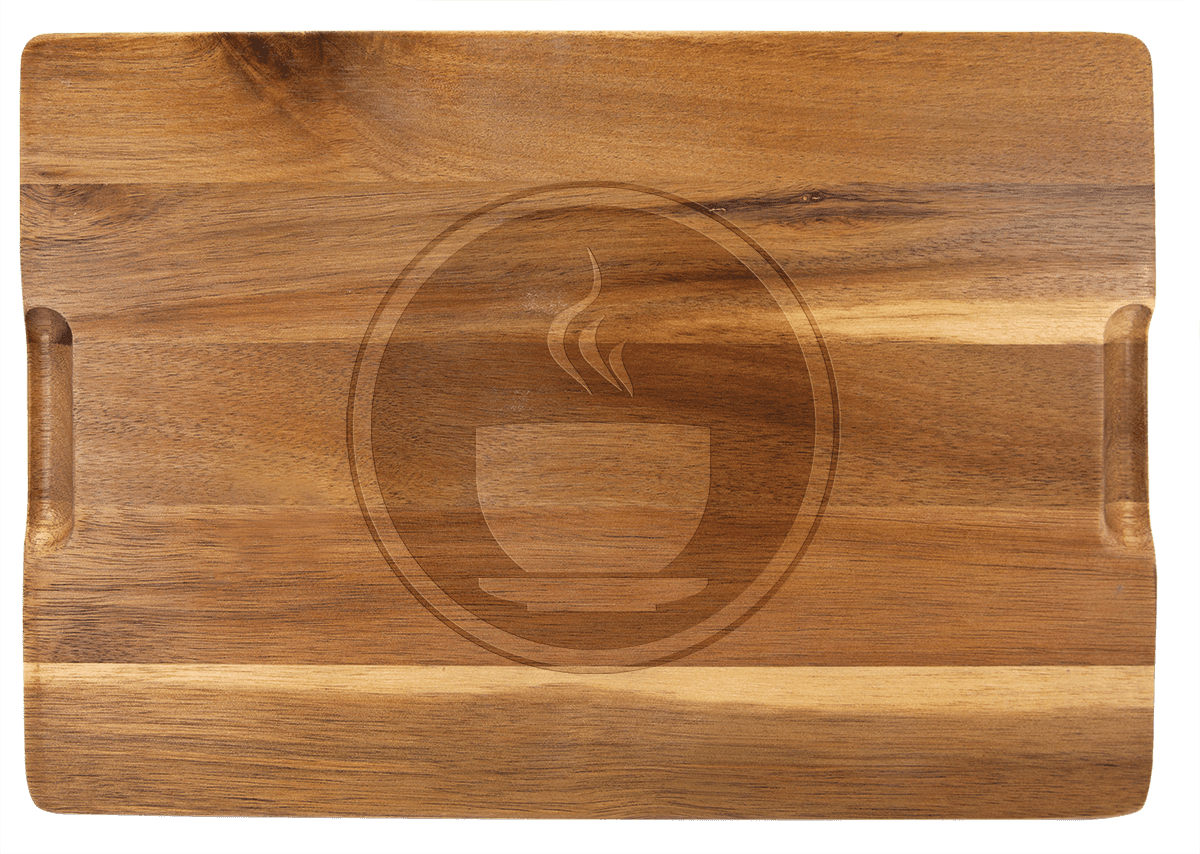 13" x 9" Acacia Wood/Slate Cutting Board - JDS