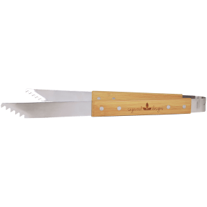 14" Bamboo Barbeque Tongs - BBQ13B - Austin Print Co.