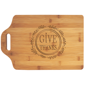 15" x 10 1/4" Bamboo Cutting Board with Handle - GFT898 - Austin Print Co.