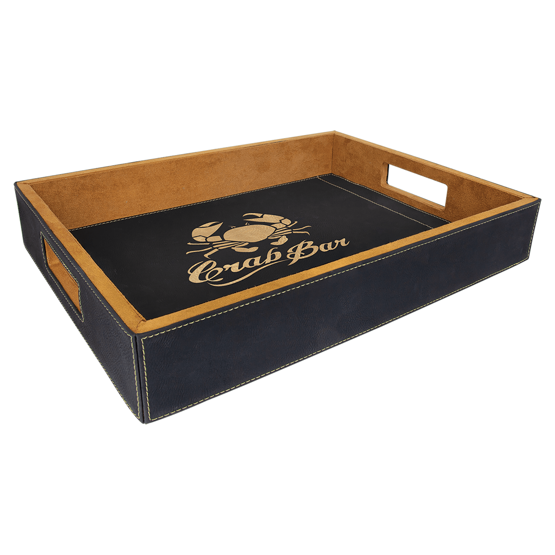 16" x 12" Laserable Leatherette Serving Tray - JDS