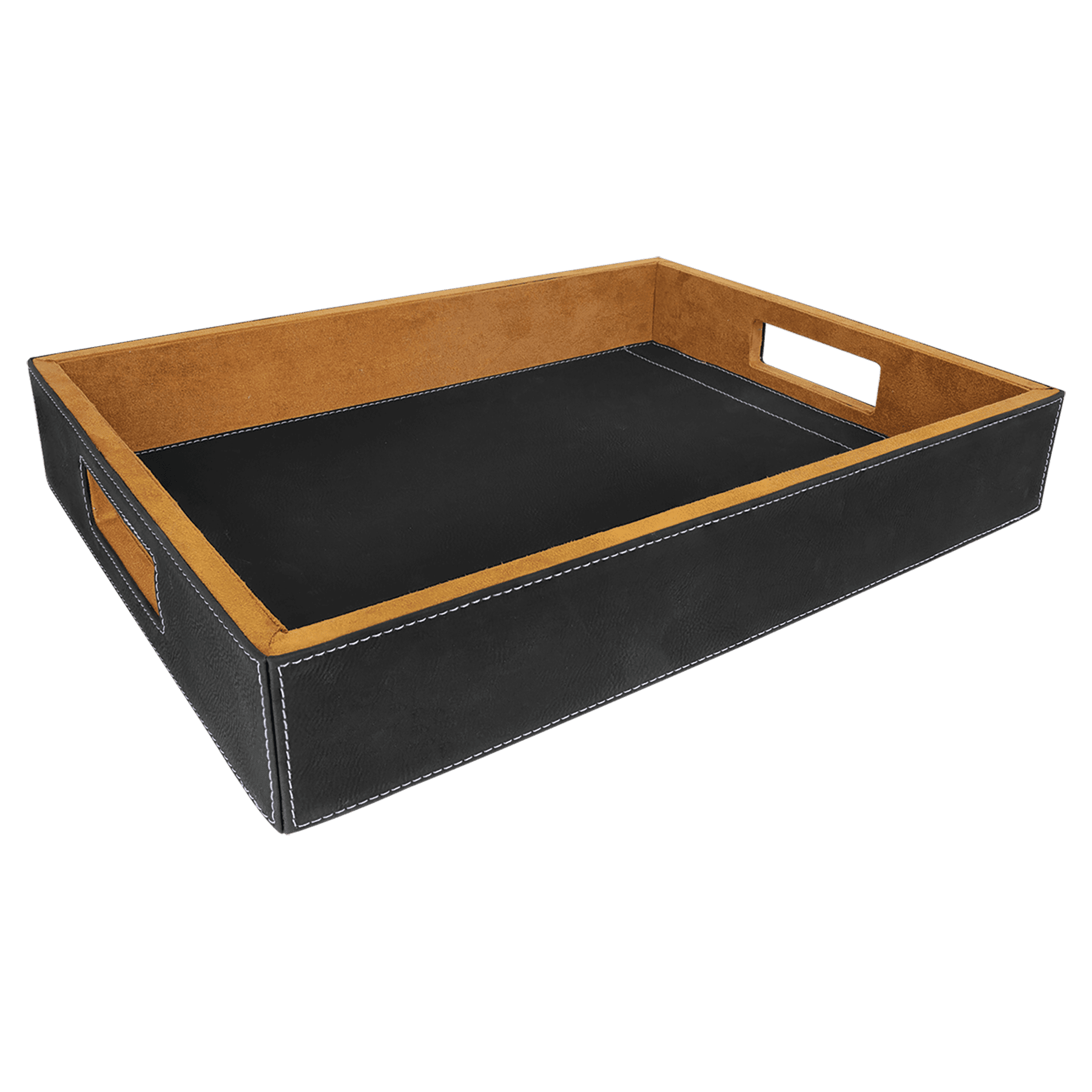 16" x 12" Laserable Leatherette Serving Tray - JDS