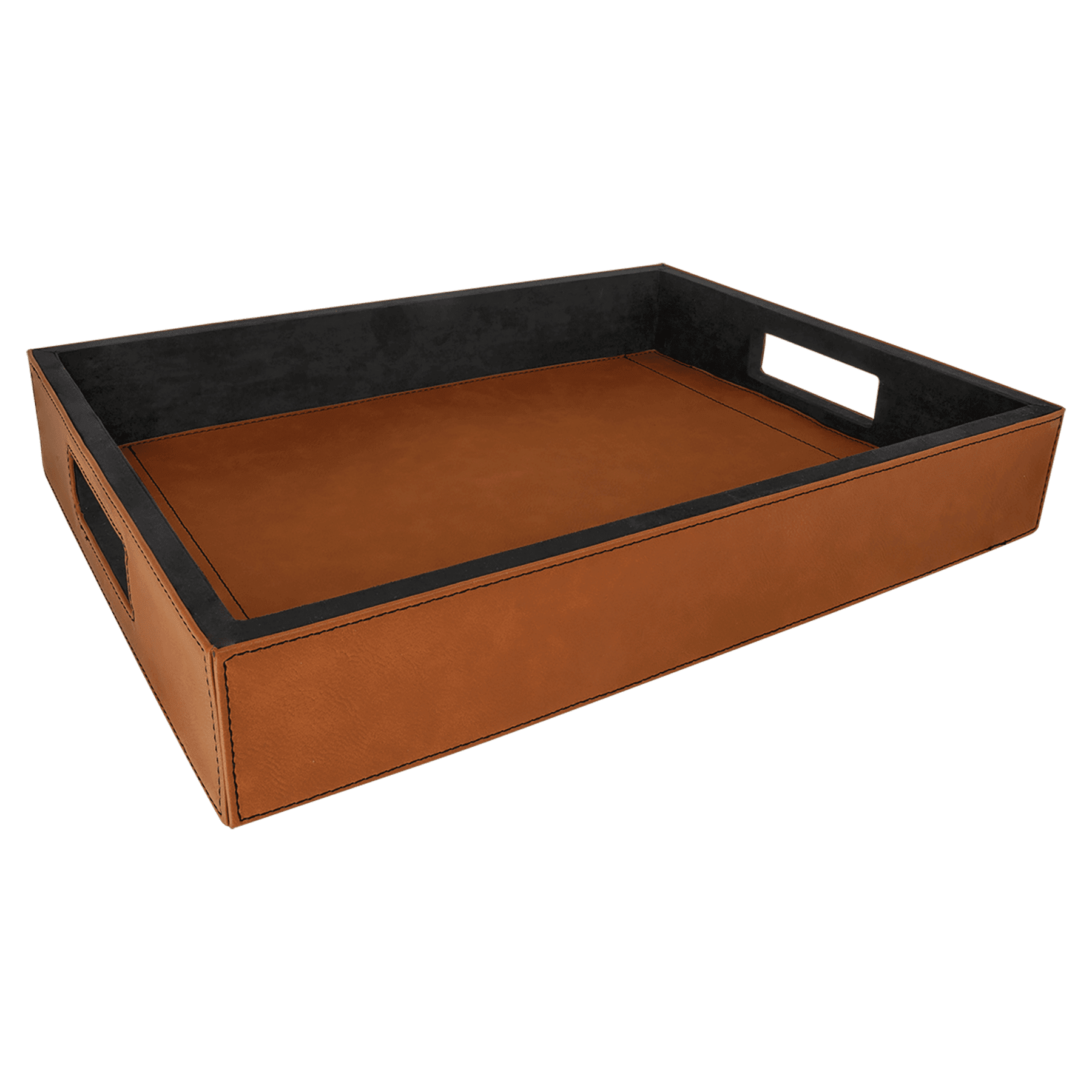 16" x 12" Laserable Leatherette Serving Tray - JDS
