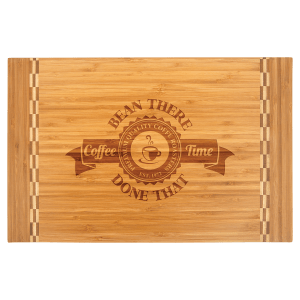 18 1/4" x 12" Bamboo Cutting Board with Butcher Block Inlay - GFT472 - Austin Print Co.