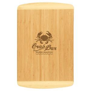18" x 12" Bamboo 2 - Tone Cutting Board - GFT221 - Austin Print Co.