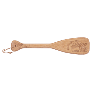 18" x 4" Boat Paddle with Leather String - PDL150 - Austin Print Co.