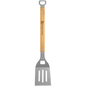 19 1/4" Bamboo Barbeque Spatula with Bottle Opener - BBQ14B - Austin Print Co.