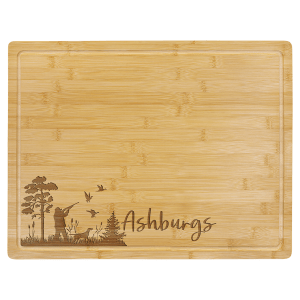 19 3/4" x 15" Bamboo Cutting Board with Drip Ring - GFT444 - Austin Print Co.