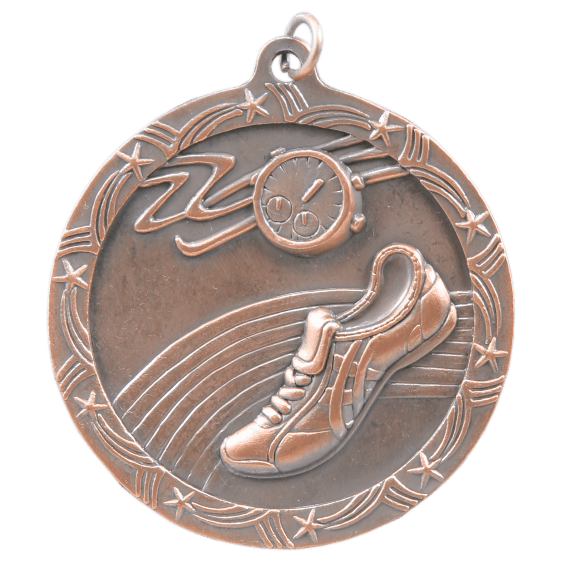 2 1/2" Antique Track Shooting Star Medal - JDS