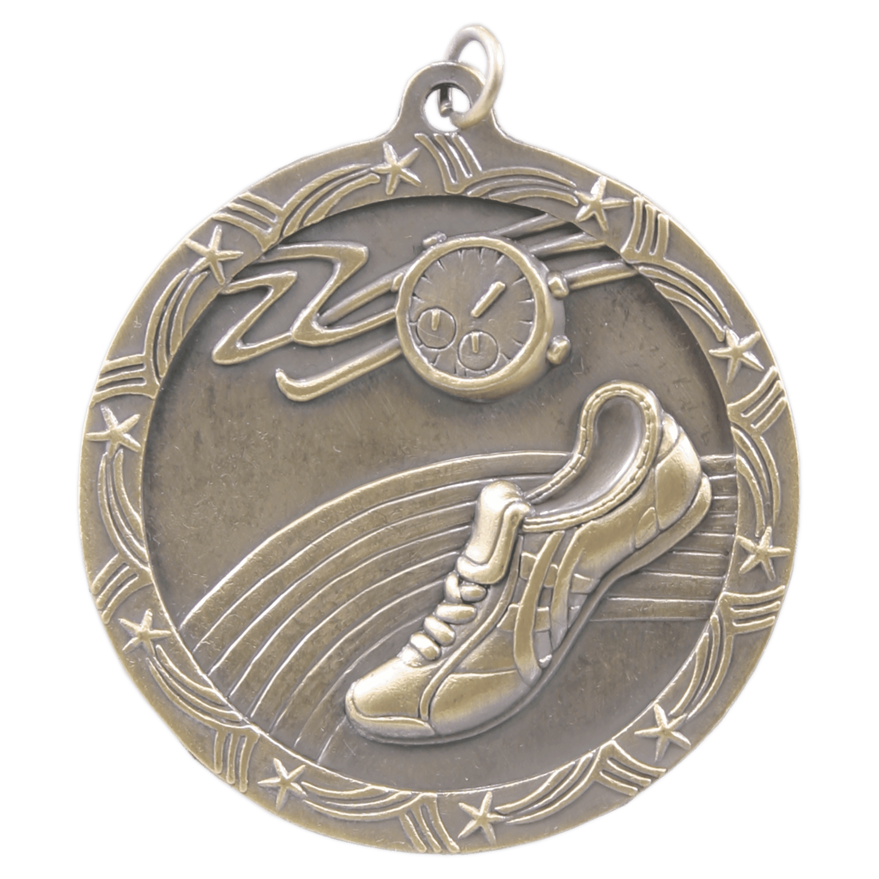 2 1/2" Antique Track Shooting Star Medal - JDS