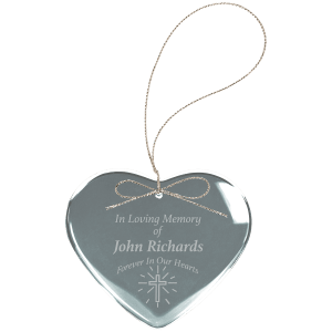 2 1/2" Crystal Heart Ornament - CRY1401 - Austin Print Co.