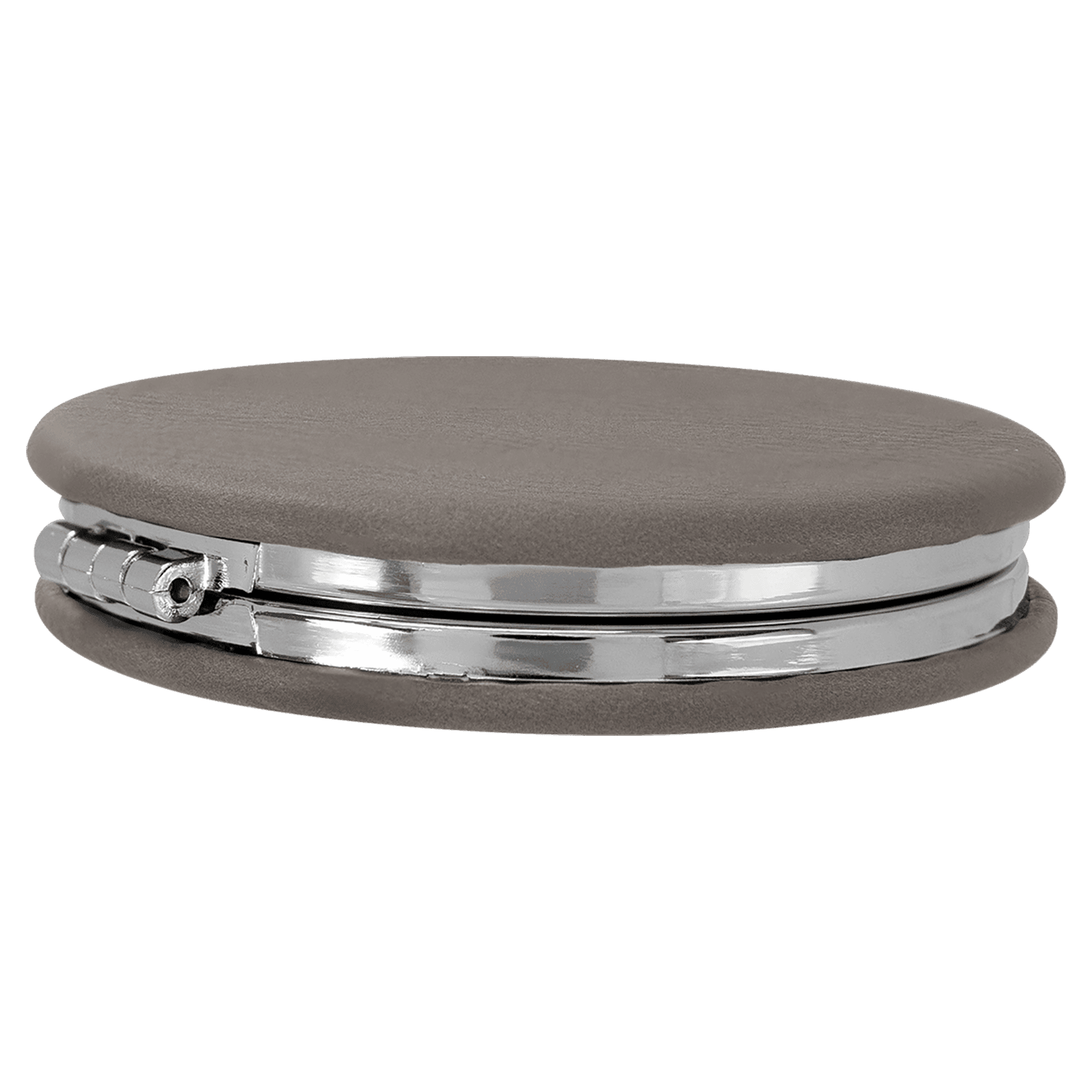 2 1/2" Laserable Leatherette Compact Mirror - JDS