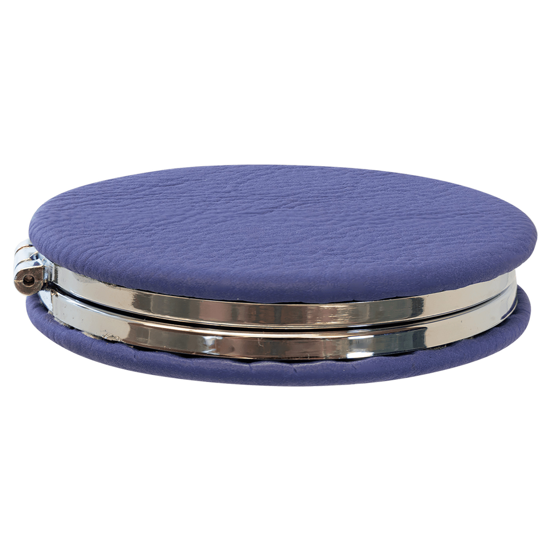 2 1/2" Laserable Leatherette Compact Mirror - JDS