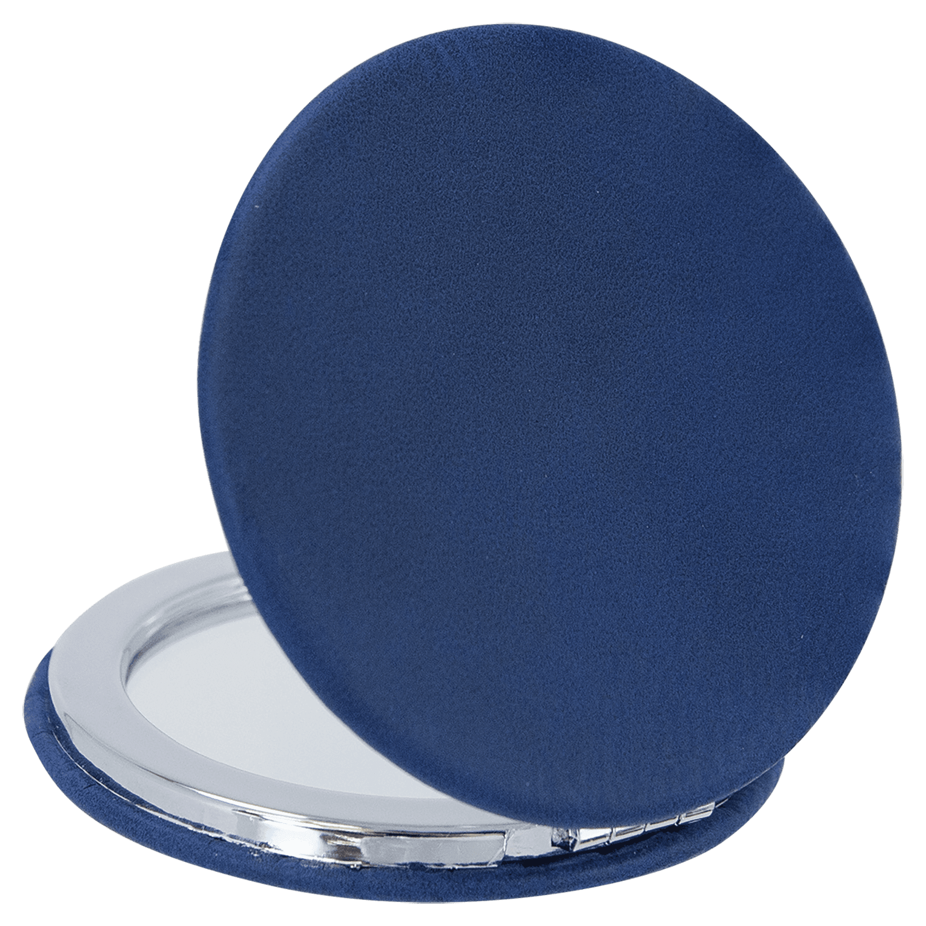 2 1/2" Laserable Leatherette Compact Mirror - JDS