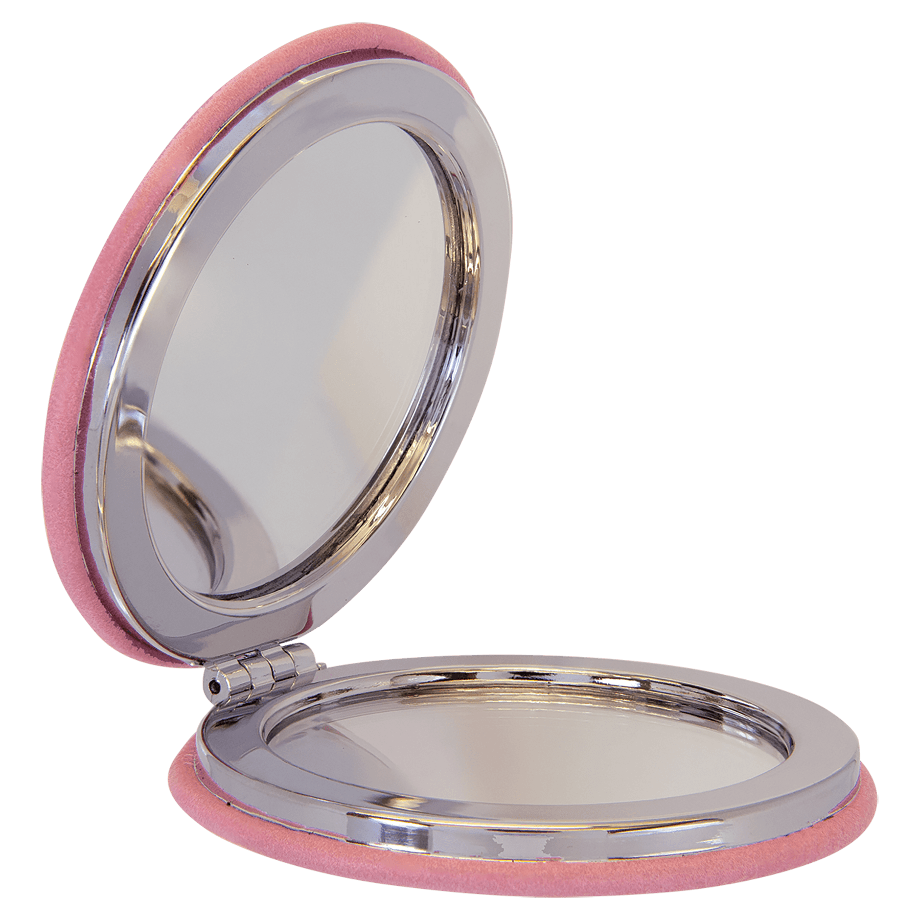 2 1/2" Laserable Leatherette Compact Mirror - JDS