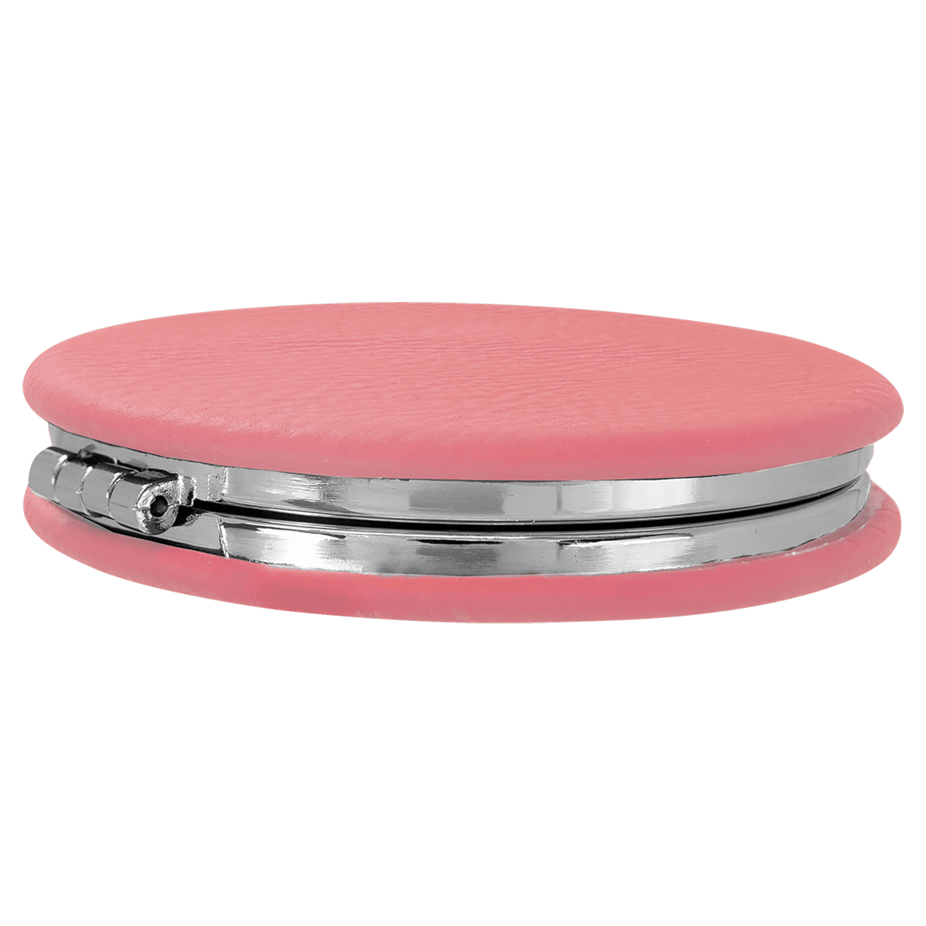 2 1/2" Laserable Leatherette Compact Mirror - JDS