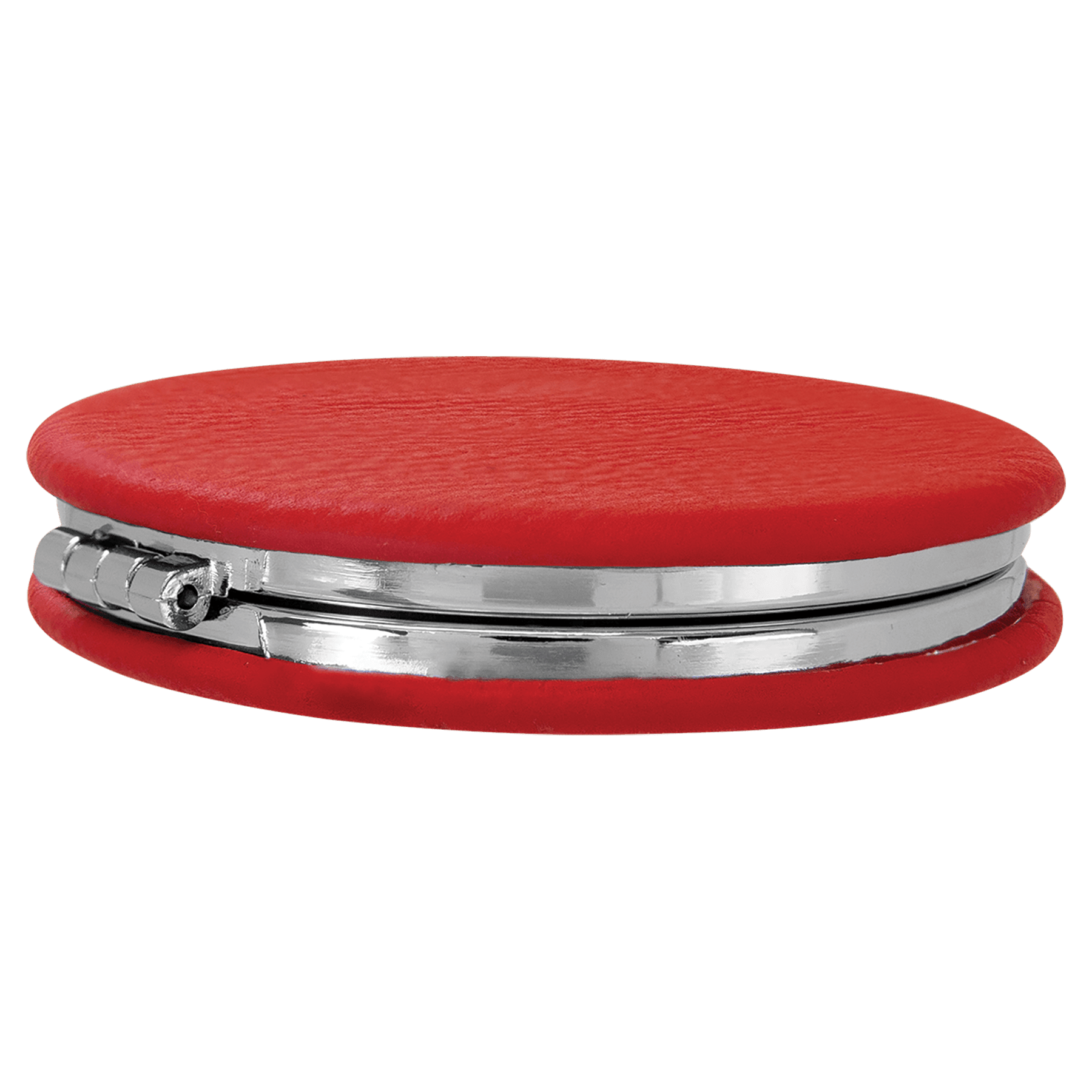 2 1/2" Laserable Leatherette Compact Mirror - JDS