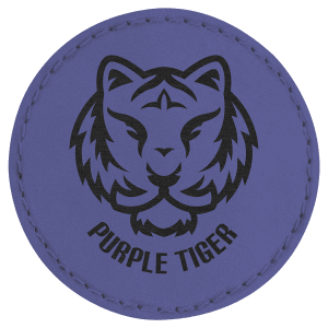 2 1/2" Round Purple Laserable Leatherette Patch with Adhesive - PTH314 - Austin Print Co.