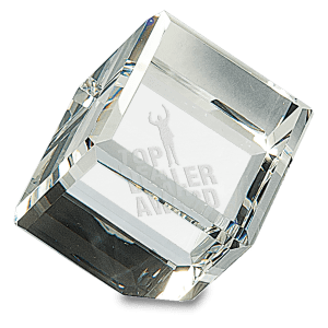 2 1/2" x 2 1/2" Crystal Cube - CRY048L - Austin Print Co.