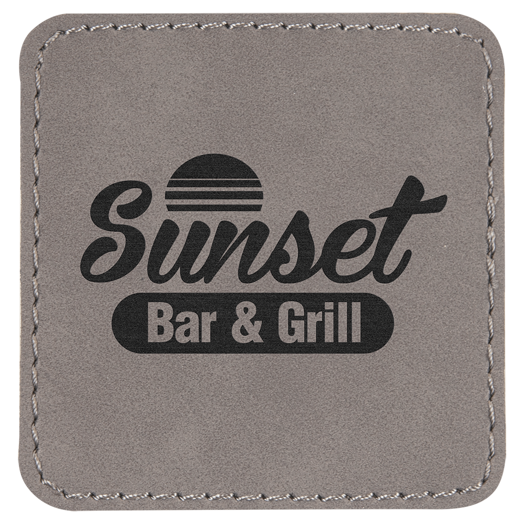 2 1/2" x 2 1/2" Square Laserable Leatherette Patch with Adhesive - JDS