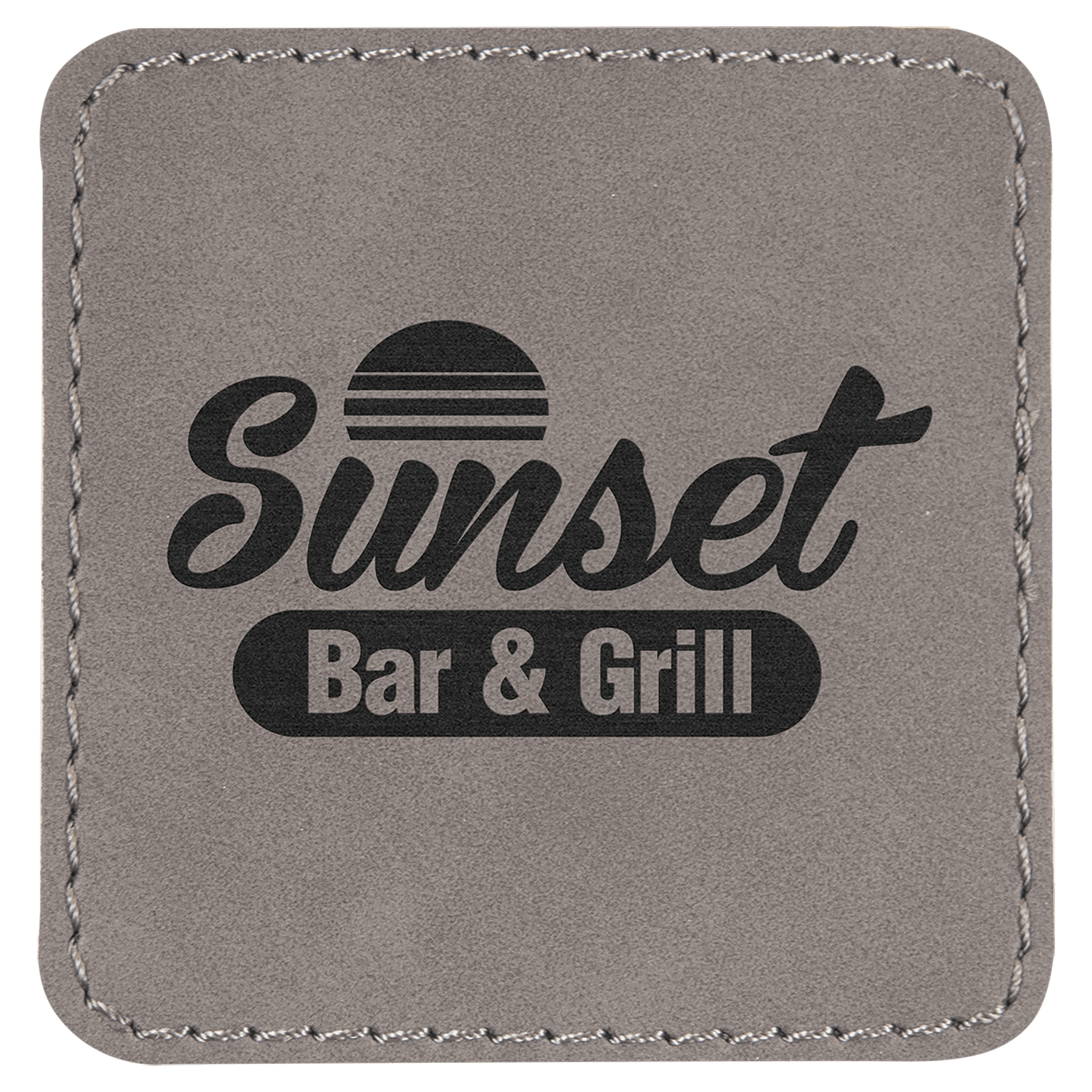 2 1/2" x 2 1/2" Square Laserable Leatherette Patch with Kota Pro Adhesive - JDS