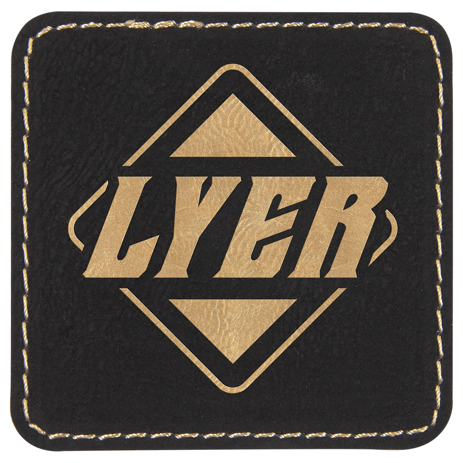 2 1/2" x 2 1/2" Square Laserable Leatherette Patch with Kota Pro Adhesive - JDS